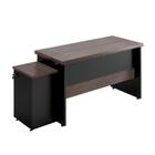 Mesa Escrivaninha Com Gaveteiro Freijo Preto