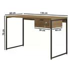 Mesa Escrivaninha Com Gaveteiro Industrial Crome Li003/005 Ka