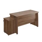 Mesa Escrivaninha Com Gaveteiro Noce