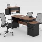 Mesa Escrivaninha Com Gaveteiro Noce Preto