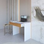 Mesa Escrivaninha Com Sevilha 1 Gaveta 90cm Branco Com Amadei