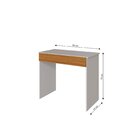 Mesa Escrivaninha Com Sevilha 1 Gaveta 90cm Branco Com Amadei