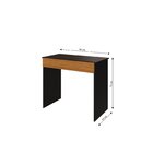 Mesa Escrivaninha Com Sevilha 1 Gaveta 90cm Preto Com Amadeir