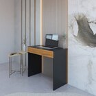 Mesa Escrivaninha Com Sevilha 1 Gaveta 90cm Preto Com Amadeir