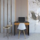 Mesa Escrivaninha Com Sevilha 1 Gaveta 90cm Preto Com Amadeir