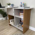 Mesa Escrivaninha Com Tampo Rotativo Nomad Cinamomo/off White