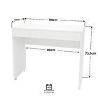 Mesa Escrivaninha Computador Notebook 90x42cm 1 Gaveta Branco