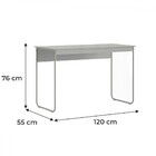 Mesa Escrivaninha Criare 120 Cm Preto/nature - Art Panta