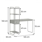 Mesa Escrivaninha Criare 1 Gaveta 3 Prateleiras Preto - Art P