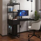 Mesa Escrivaninha Criare 1 Gaveta 3 Prateleiras Preto - Art P