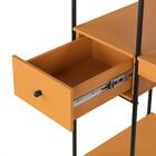 Mesa Escrivaninha Criare 1 Gaveta 3 Prateleiras Preto/nature