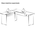 Mesa Escrivaninha De Canto 1 Gaveta 150x165 Cm Arly