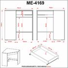 Mesa Escrivaninha De Canto 1 Gaveta Branco Me4169 - Tecno Mob