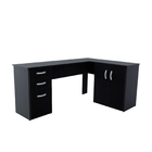 Mesa Escrivaninha De Canto Em L 1570x1230 C/ Armário E Gavete