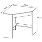 Mesa Escrivaninha De Canto Para Escritório 1 Gaveta Nogal