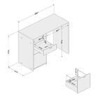 Mesa Escrivaninha De Computador Camboja Politorno 3 Gavetas M