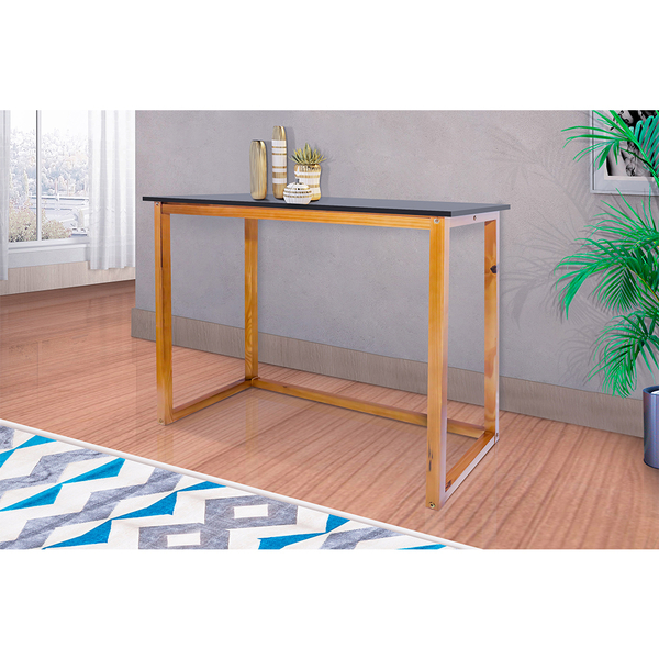 Mesa Escrivaninha De Madeira Vitoria Tampo Preto