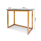 Mesa Escrivaninha De Madeira Vitoria Tampo Preto