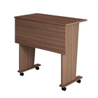 Mesa Escrivaninha Dobrável Alpes Com Rodízio Amêndoa - Panora