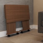 Mesa Escrivaninha Dobrável Alpes Com Rodízio Amêndoa - Panora