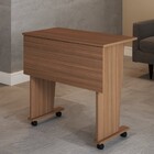 Mesa Escrivaninha Dobrável Alpes Com Rodízio Amêndoa - Panora