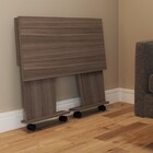 Mesa Escrivaninha Dobrável Alpes Com Rodízio Carvalho - Panor