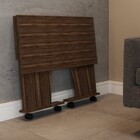 Mesa Escrivaninha Dobrável Alpes Com Rodízio Nogal - Panorama