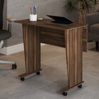 Mesa Escrivaninha Dobrável Alpes Com Rodízio Nogal - Panorama