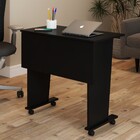 Mesa Escrivaninha Dobrável Alpes Com Rodízio Preto - Panorama