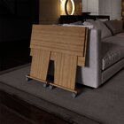 Mesa Escrivaninha Dobrável Com Rodízio Amêndoa