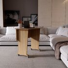 Mesa Escrivaninha Dobrável Com Rodízio Amêndoa