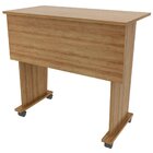 Mesa Escrivaninha Dobrável Com Rodízio Amêndoa