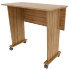 Mesa Escrivaninha Dobrável Com Rodízio Amêndoa