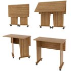 Mesa Escrivaninha Dobrável Com Rodízio Amêndoa