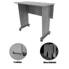 Mesa Escrivaninha Dobrável Com Rodízio Branco