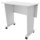 Mesa Escrivaninha Dobrável Com Rodízio Branco