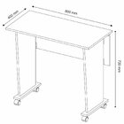 Mesa Escrivaninha Dobrável Com Rodízio Branco