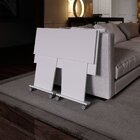 Mesa Escrivaninha Dobrável Com Rodízio Branco