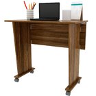 Mesa Escrivaninha Dobrável Com Rodízio Nogal