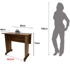 Mesa Escrivaninha Dobrável Com Rodízio Nogal