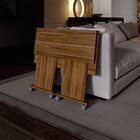 Mesa Escrivaninha Dobrável Com Rodízio Nogal