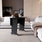 Mesa Escrivaninha Dobrável Com Rodízio Preto