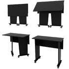 Mesa Escrivaninha Dobrável Com Rodízio Preto