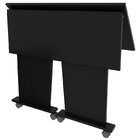 Mesa Escrivaninha Dobrável Com Rodízio Preto