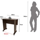 Mesa Escrivaninha Dobrável Com Rodízio Rústico