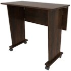 Mesa Escrivaninha Dobrável Com Rodízio Rústico