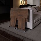 Mesa Escrivaninha Dobrável Com Rodízio Rústico