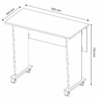 Mesa Escrivaninha Dobrável Com Rodízio Rústico