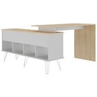 Mesa Escrivaninha Dubai 1 Porta Carvalho/branco - Artany