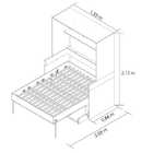 Mesa Escrivaninha E Cama De Casal Retrátil Pecan E Freijó